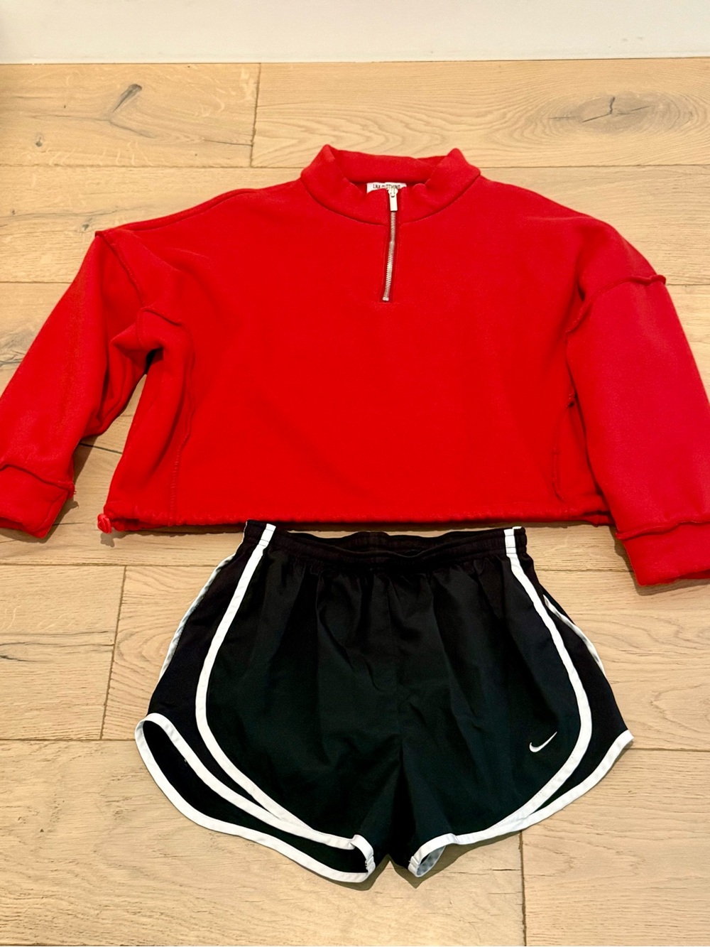 Nike Black Shorts with White Trim -women’s Athletic